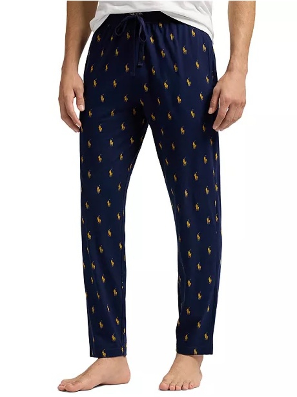 Polo by Ralph Lauren Navy Pants with Gold Pony Print